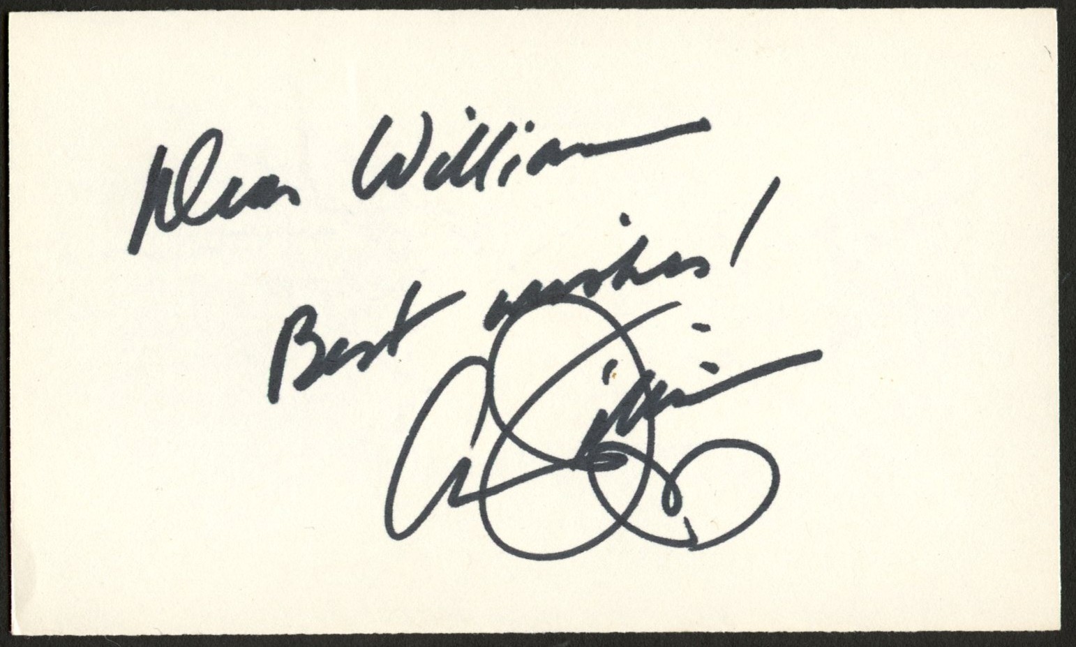 Ann Jillian signed autograph 3x5 card Actress Cassie on It\'s a Living R318