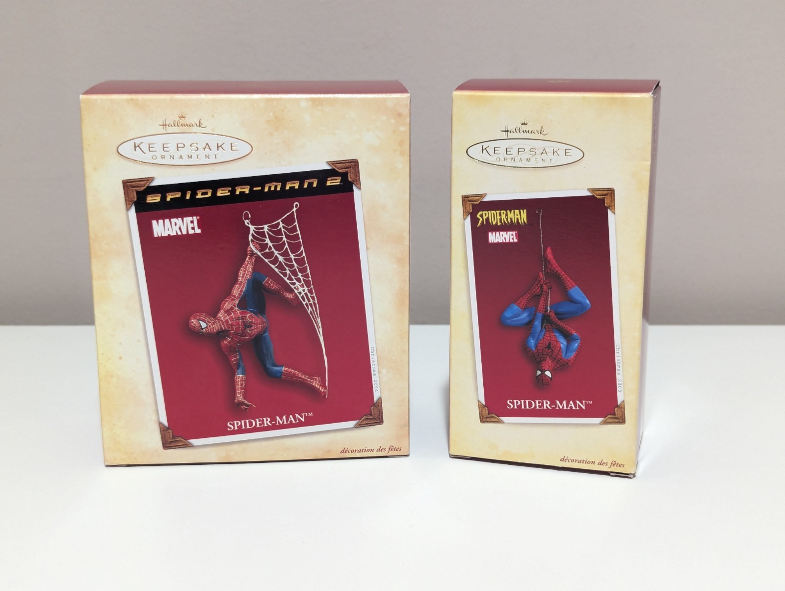 2004 & 2005 Hallmark Spider-Man Marvel Keepsake Ornaments