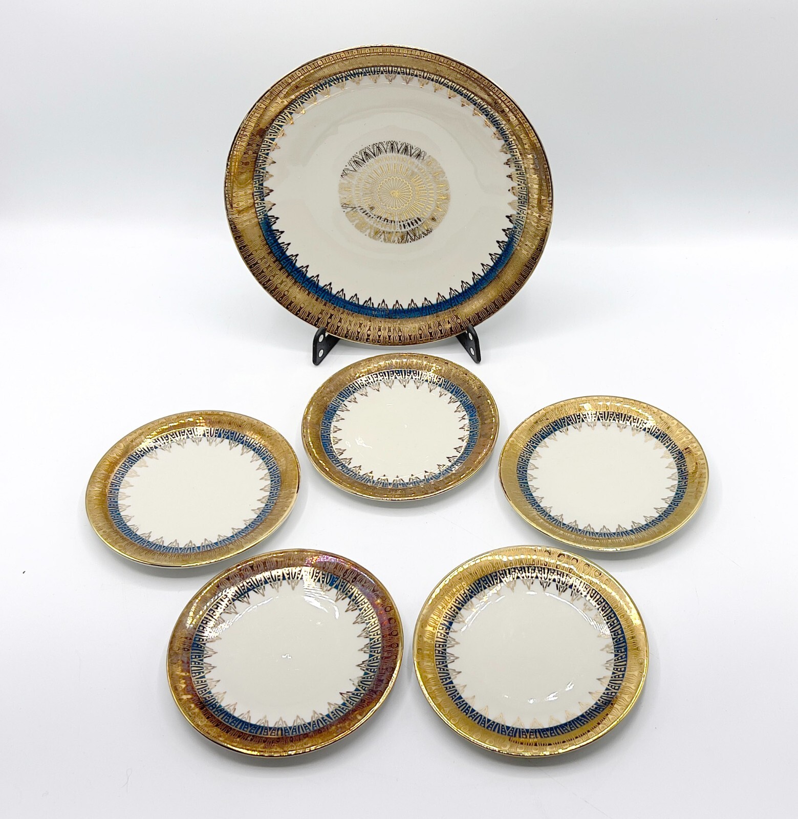 1930\'s Schumann Bavaria #78 Service Plate & Six 4\ 1930\'s Schumann Bavaria #78 Service Plate & Six 4\
