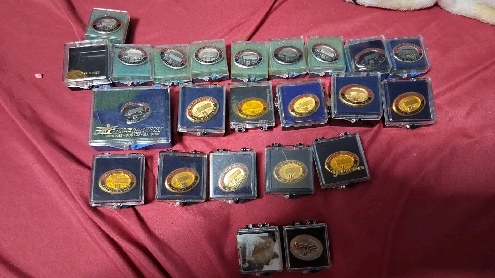 Vintage Southeastern Freight Lines  Safe Driver Award Pin Collection21-Piece Lot