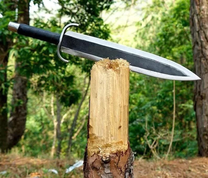 Custom Handmade Carbon Steel Hunting Knife Outdoor Survival Camping Knife