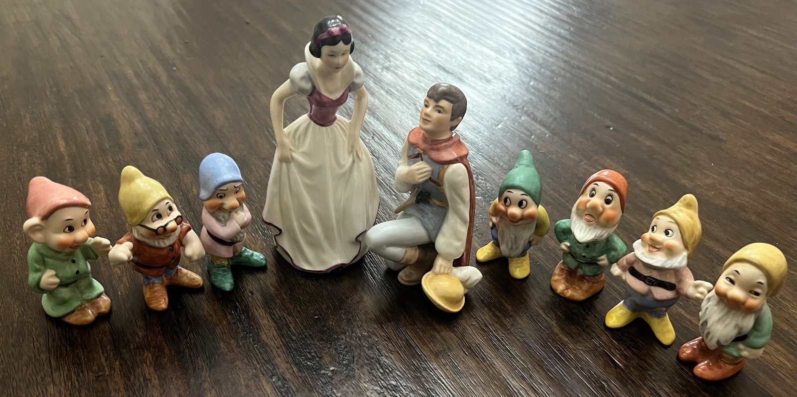 Goebel Walt Disney Snow White & Seven Dwarfs & Prince Signed W. Riedl Snow White Goebel Walt Disney Snow White & Seven Dwarfs & Prince Signed W. Riedl Snow White
