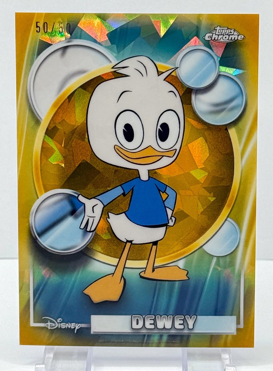 2026 Topps Chrome Disney Sapphire Dewey #120 (DuckTales) Gold Bookend 50/50