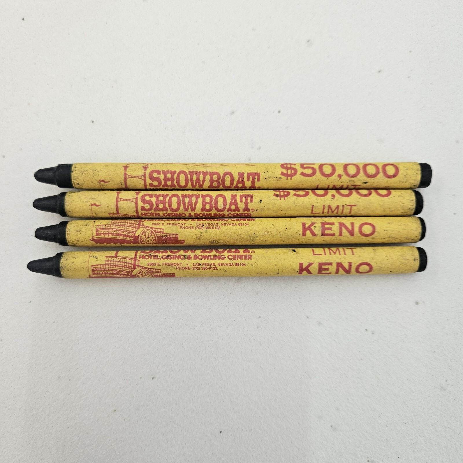 The Showboat Hotel & Casino Las Vegas Keno Marker / Crayons 