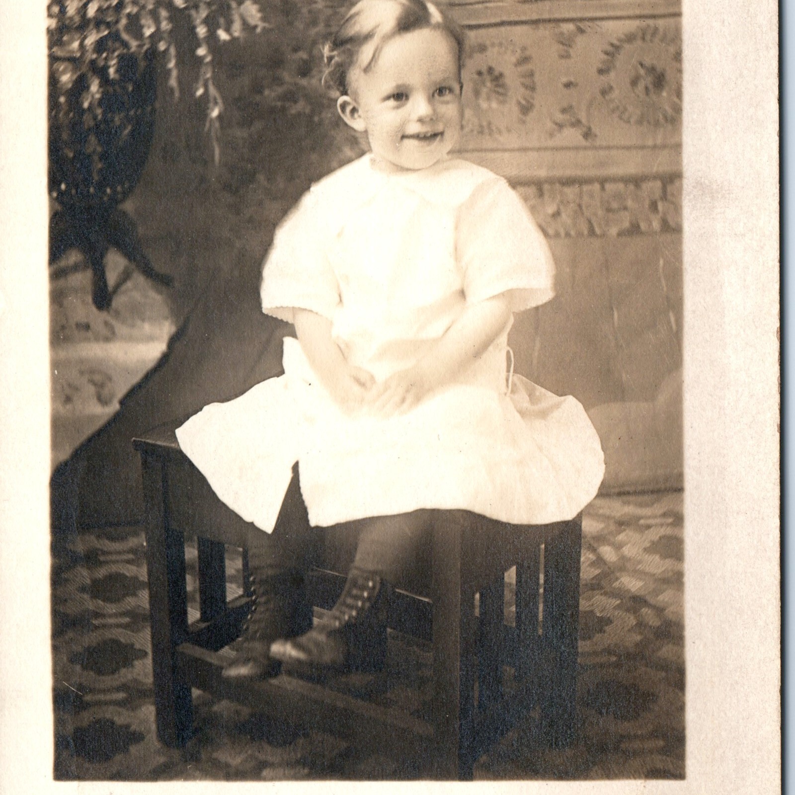 c1910s Lincoln NE to Jireh WY RPPC Postcard Toddler Dress Grandma Sick Message c1910s Lincoln NE to Jireh WY RPPC Postcard Toddler Dress Grandma Sick Message