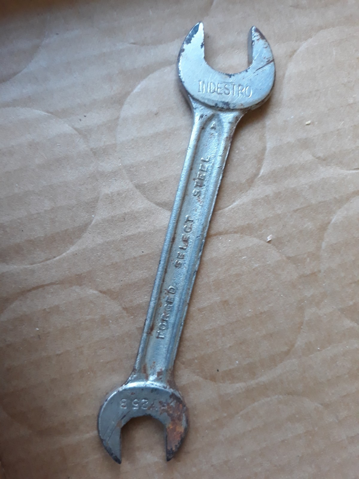 Vintage Indestro P 725-B 9/16” X 1/2” Double Open End Wrench P725B