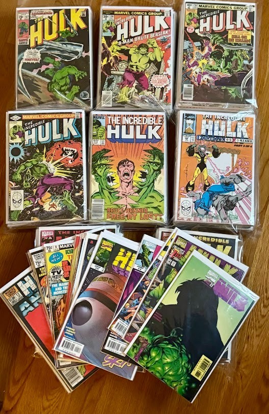 HUGE INCREDIBLE HULK RUN LOT COLLECTION 215 ISSUES #137-466+ More Bronze Copper