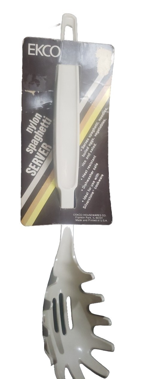 EKCO Pasta, Salad, Boiled Egg, Veggie, Rice Server Spoon Nylon 1990 USA NOS