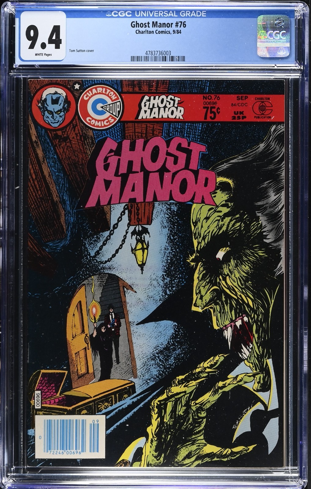GHOST MANOR #76 CGC 9.4 WP V1 1984 TOM SUTTON HORROR COVER HIGHEST CGC 1 OF 1