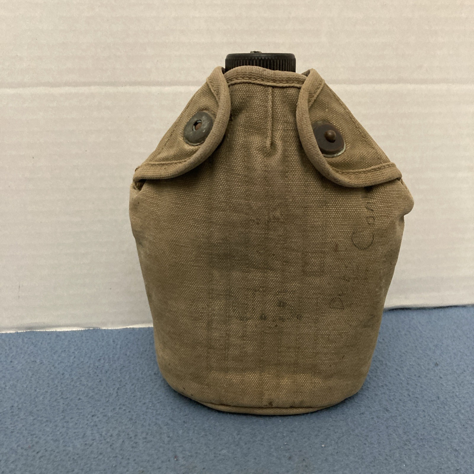 Vintage WWI Era AGA 1918 Canteen with a WWII Era Canvas Cover