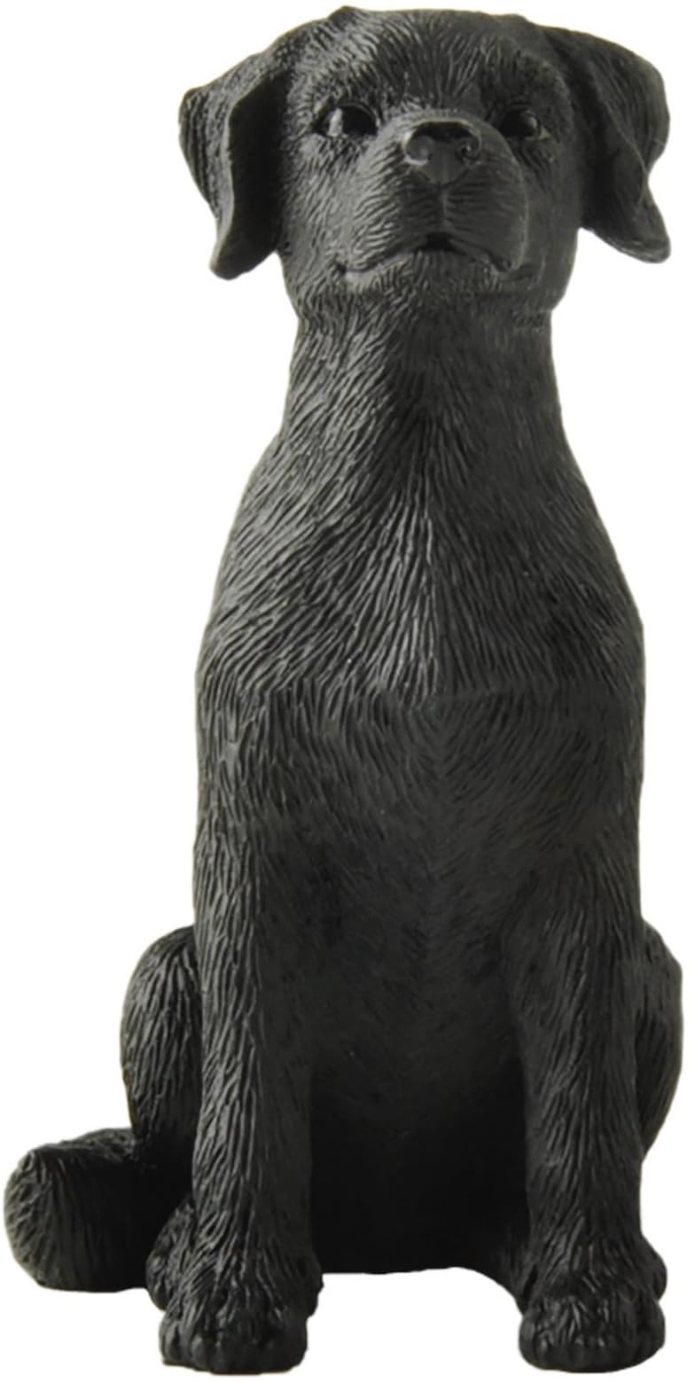 JFSM INC Black Labrador Dog Figurine 3.25 Inch Resin Desktop Decor