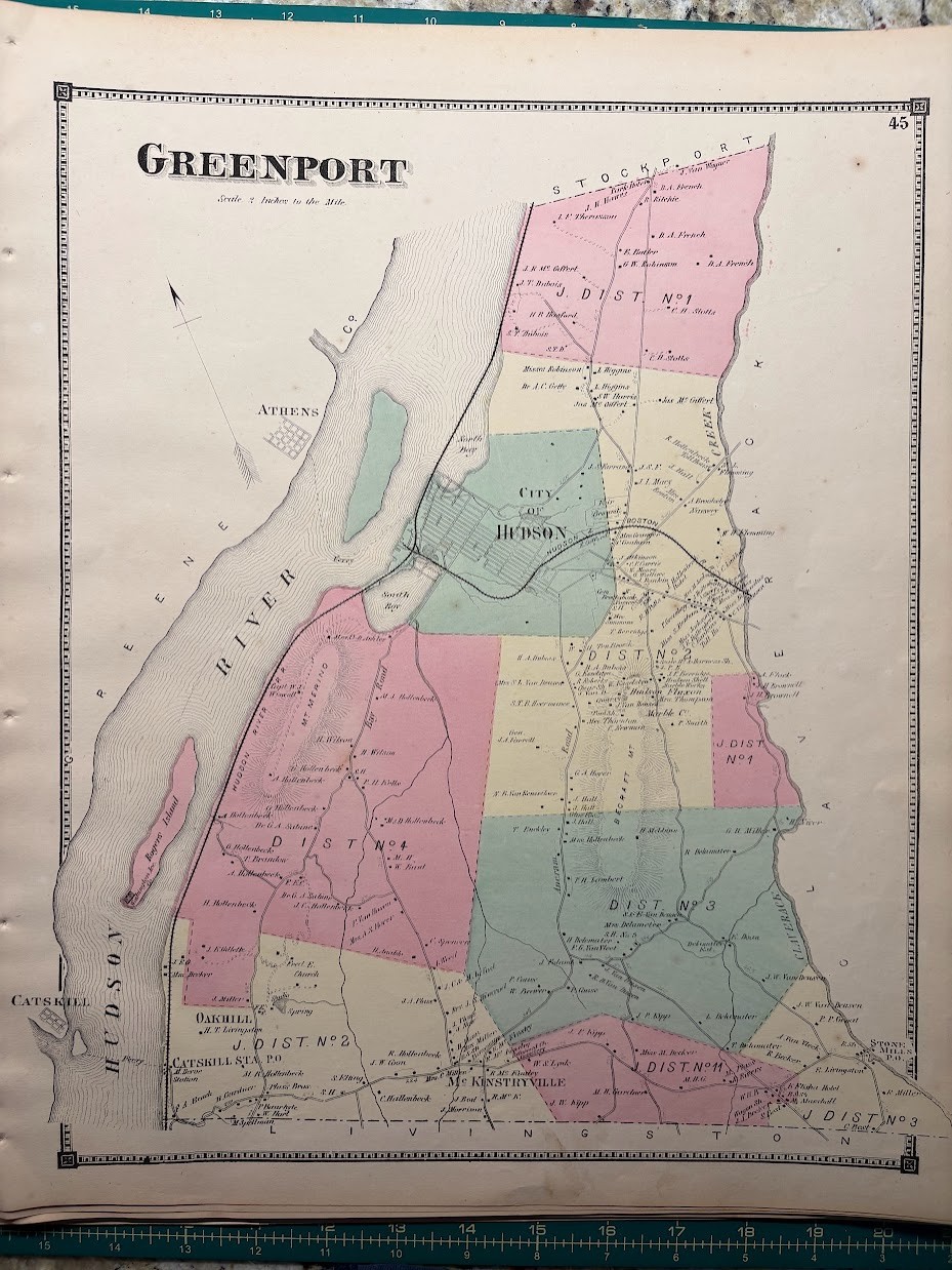 Map of  Greenport,  NY from 1873 atlas