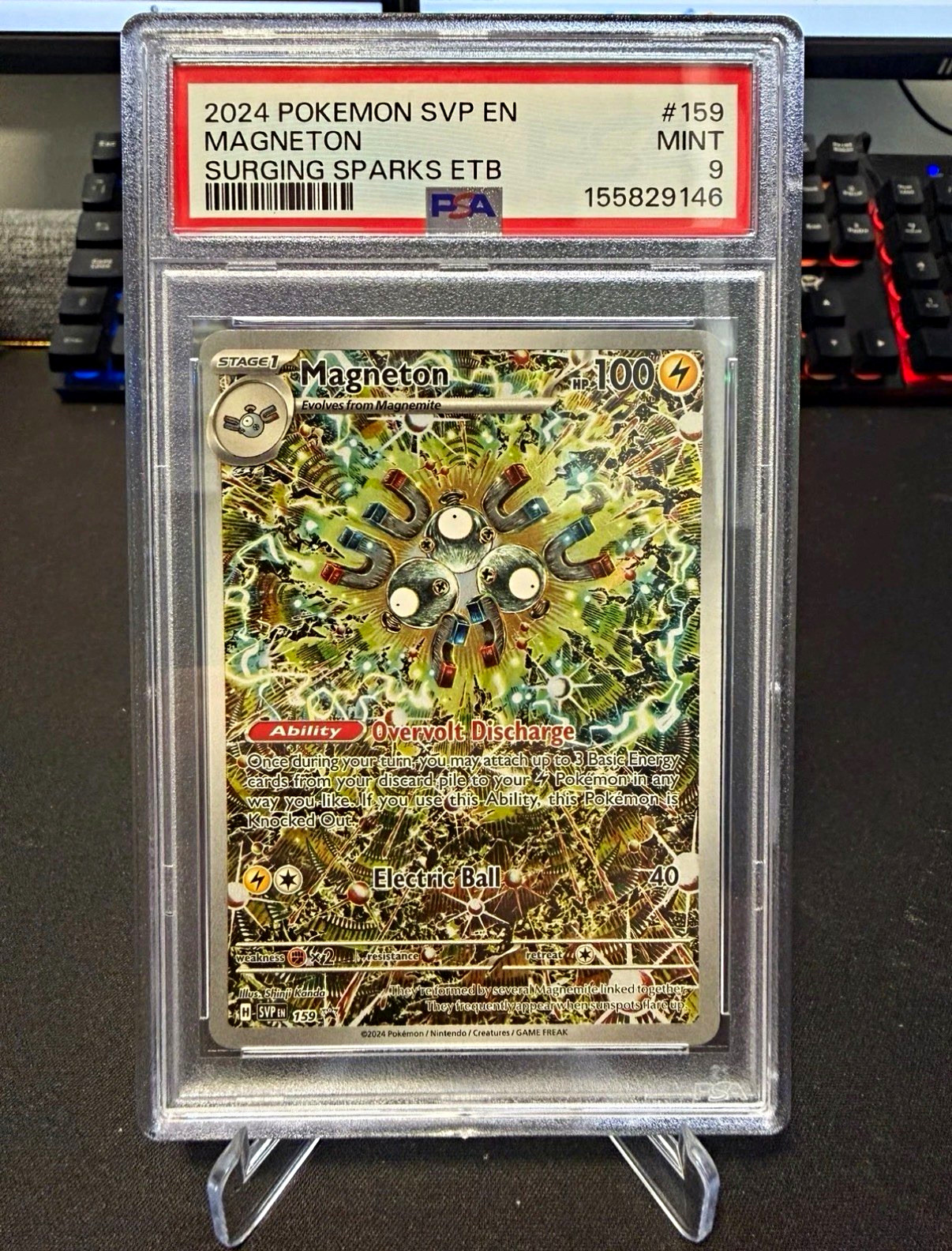 Magneton 159 Promo PSA 9 Pokemon TCG Surging Sparks Pokemon Center 