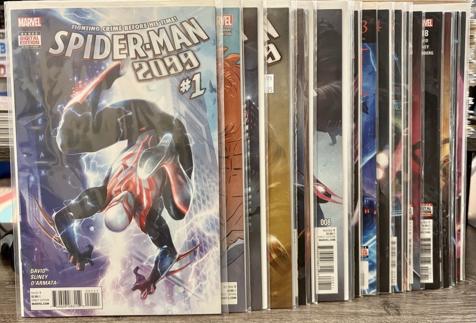 Near COMPLETE Series 2015 Spiderman 2099 #1-11 + 13-23 +25 Missing 12 & 24 NM