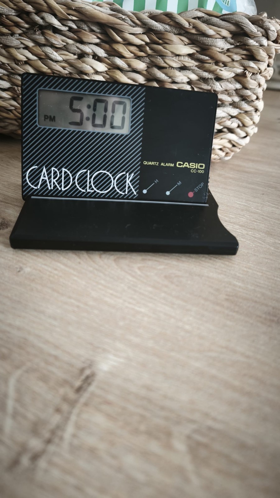 Vintage Casio Card Clock Casio CC-100 Good Condition 