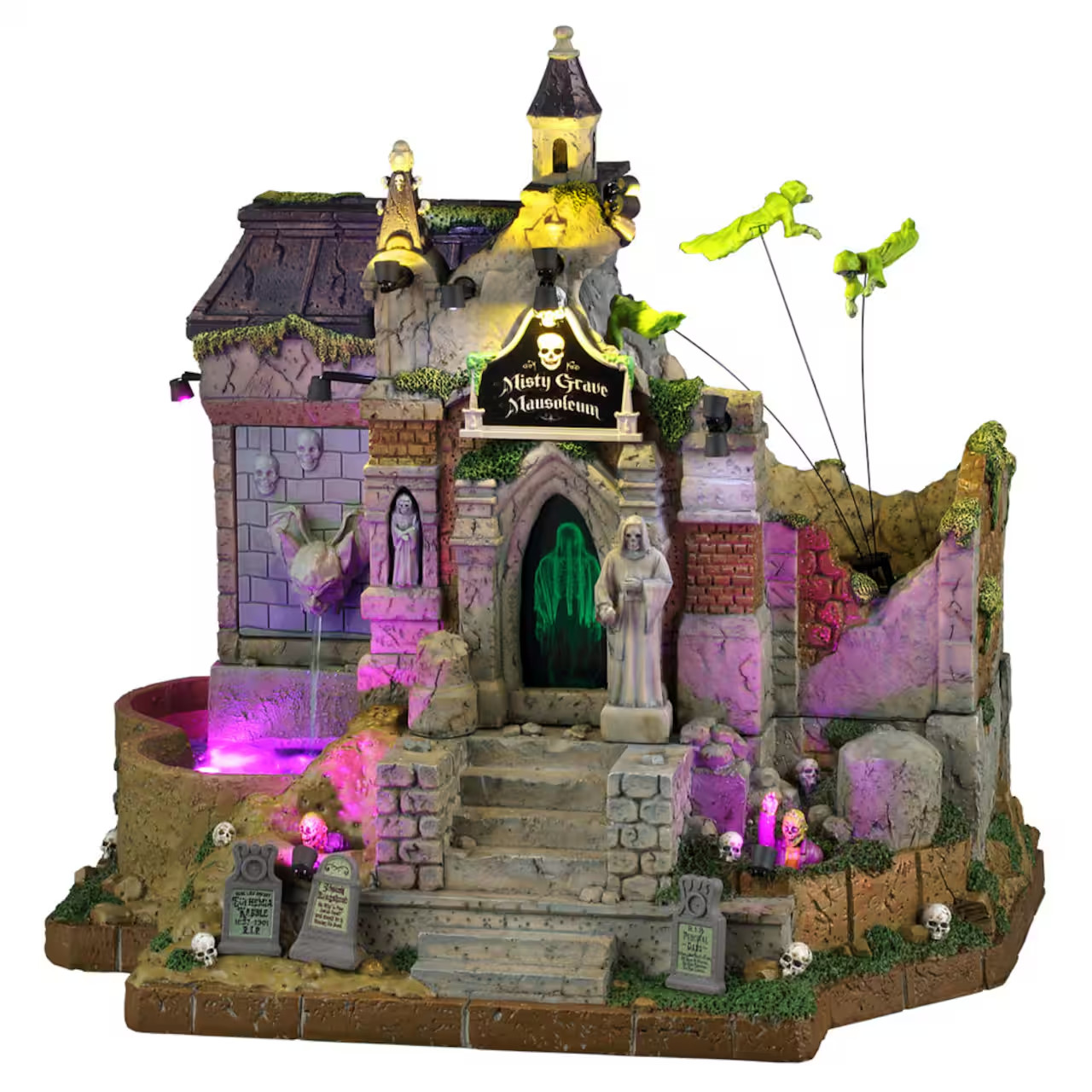 2026 LEMAX SPOOKY TOWN Halloween Village - MISTY GRAVE MAUSOLEUM Light Up