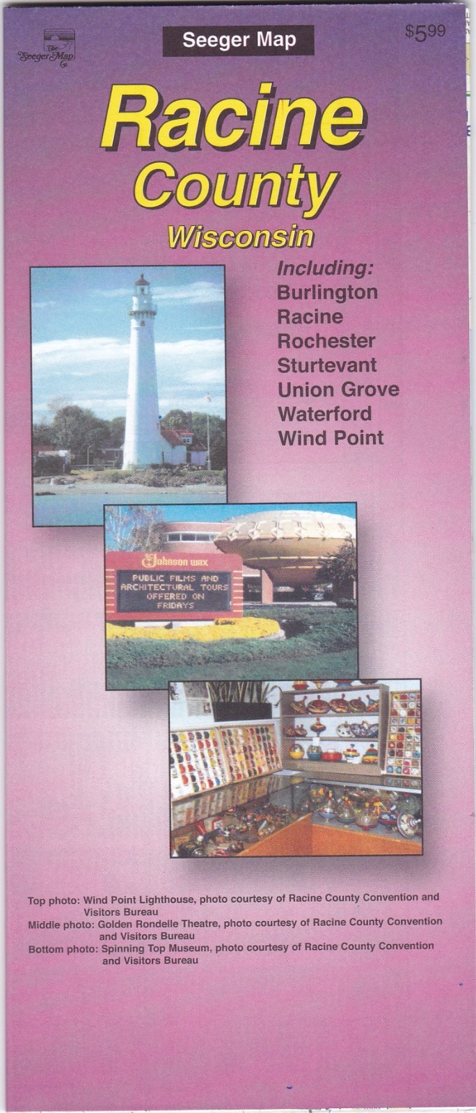 Racine Wisconsin Paper Folding Road Map 