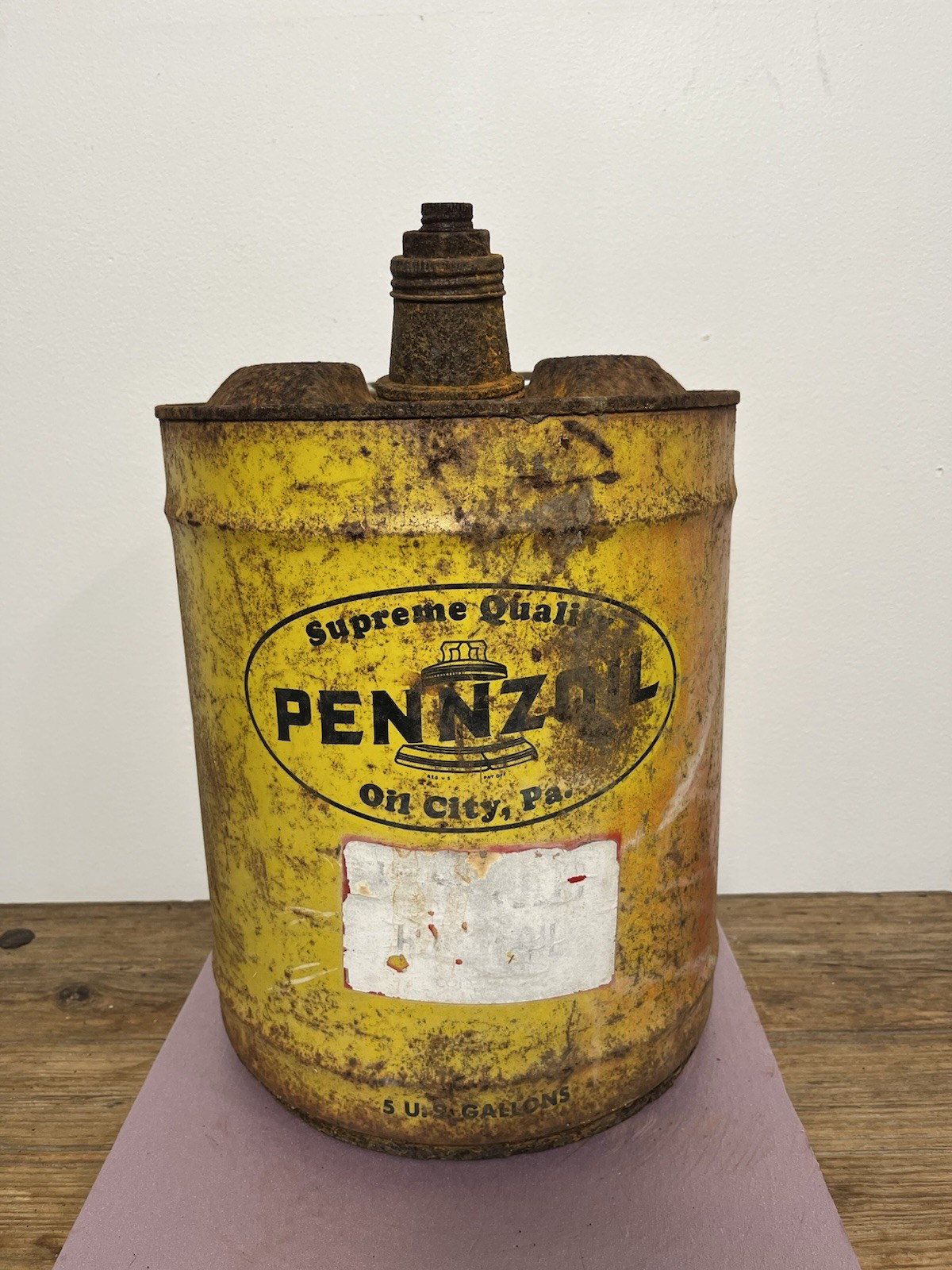 Vintage 5 Gallon Penzoil Can