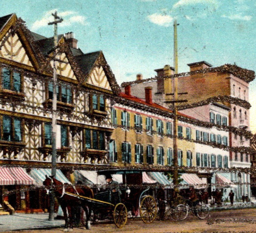 Vintage Undivided Back Postcard Nassau St Princeton NJ Horse Carriage c1906