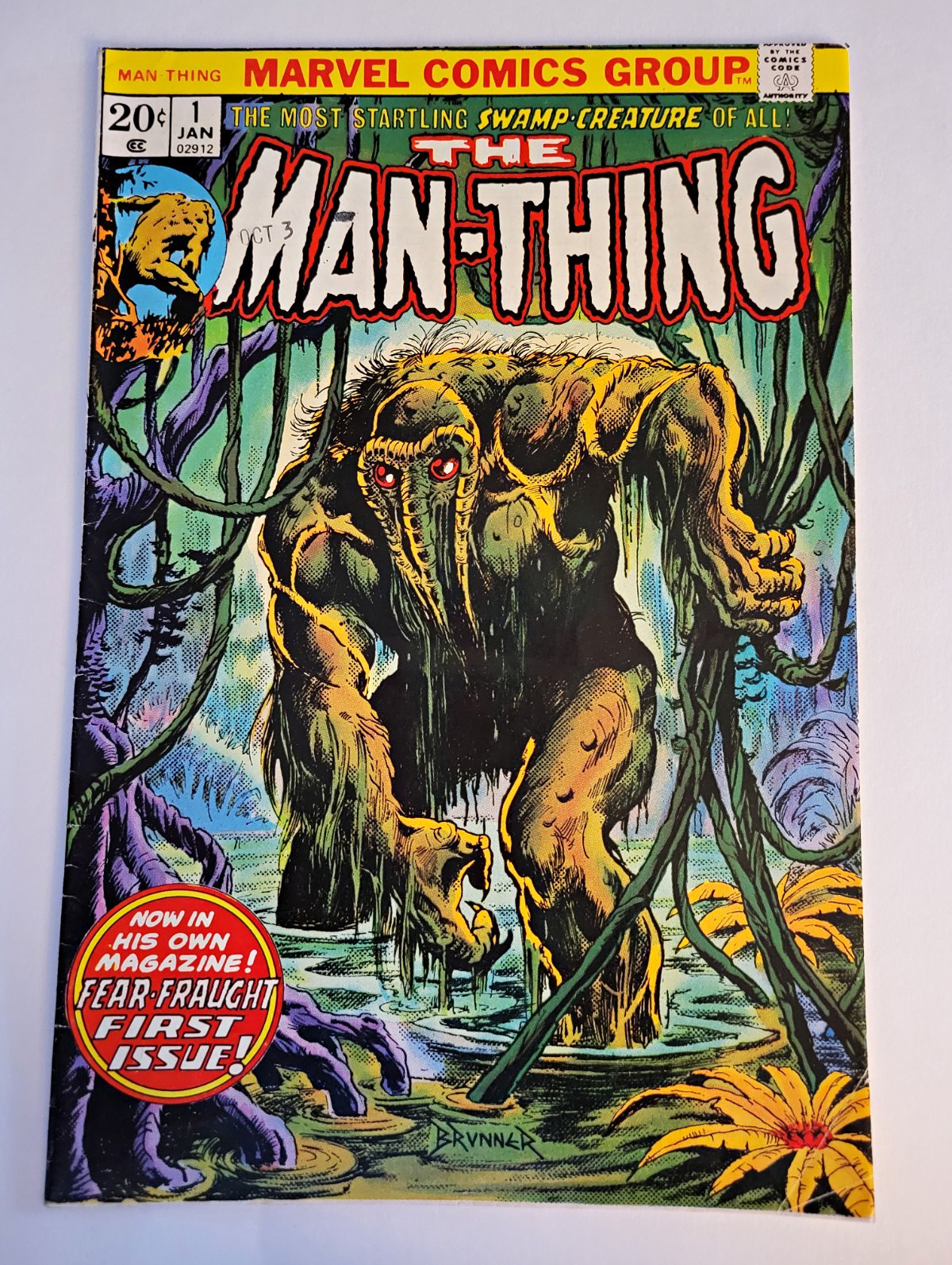 Marvel Comics Man-Thing #1 First Issue Bronze Age 1974 Frank Brunner English
