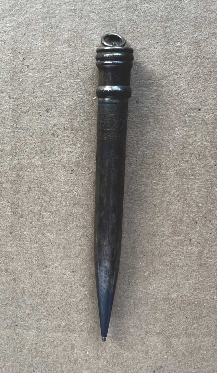 Vintage 1920s Ingersoll Redipoint Rolled Silver Mechanical Pencil Engine Turned