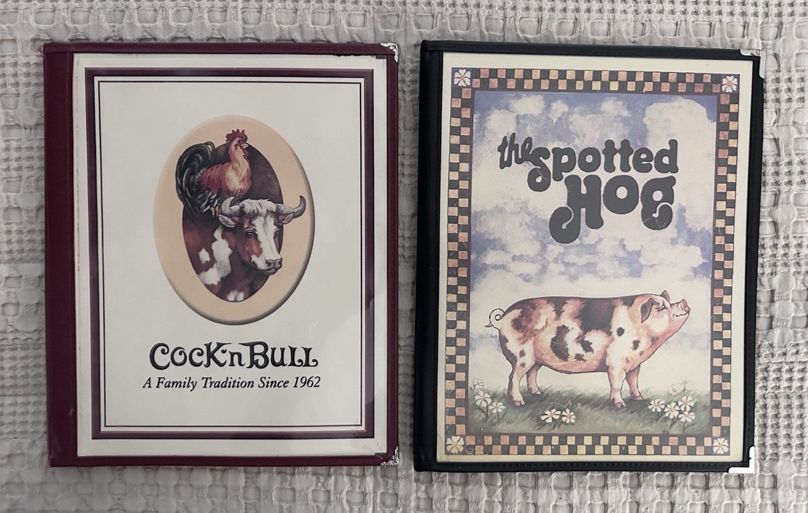 Vintage Cock\'n Bull and Spotted Hog Restaurant Menus - Peddler’s Village.