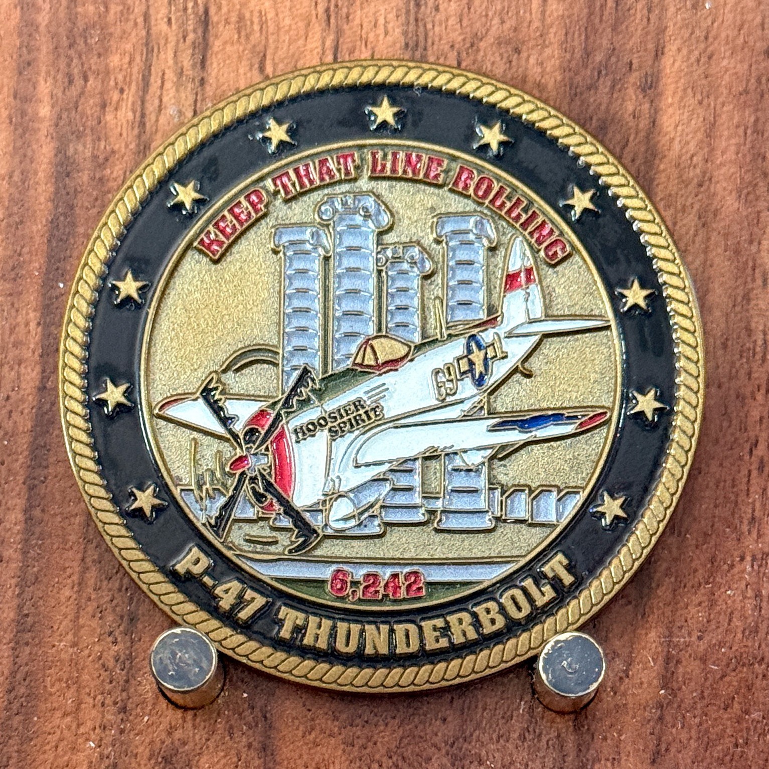 Evansville Airport Safety Department P‑47 Thunderbolt Challenge Coin  M#16