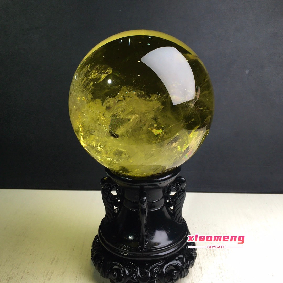 7LBTop Natural Citrine Sphere Quartz Crystals Reiki Ball Gems Decorate Gift
