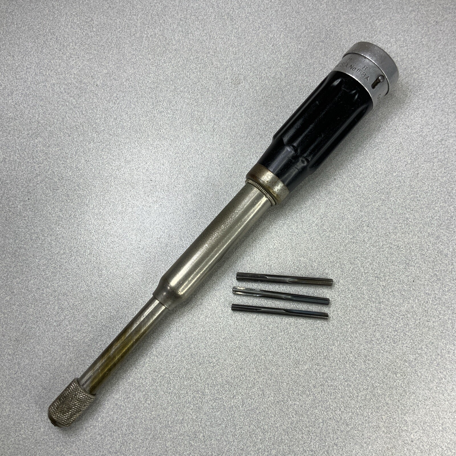 GOODELL-PRATT No. 188A AUTOMATIC PUSH DRILL W/3 BITS - U.S.A. - 