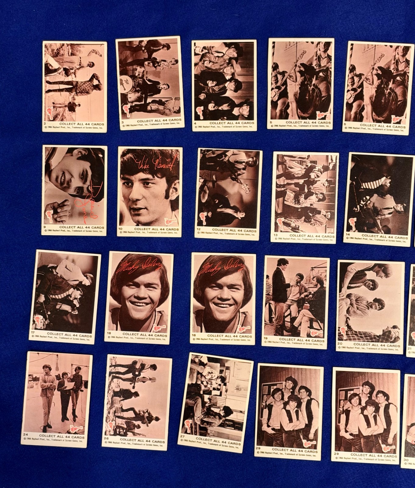 1966 Monkees Cards Near Complete 37/44 + Duplicates 1967 Series A C Vintage Lot