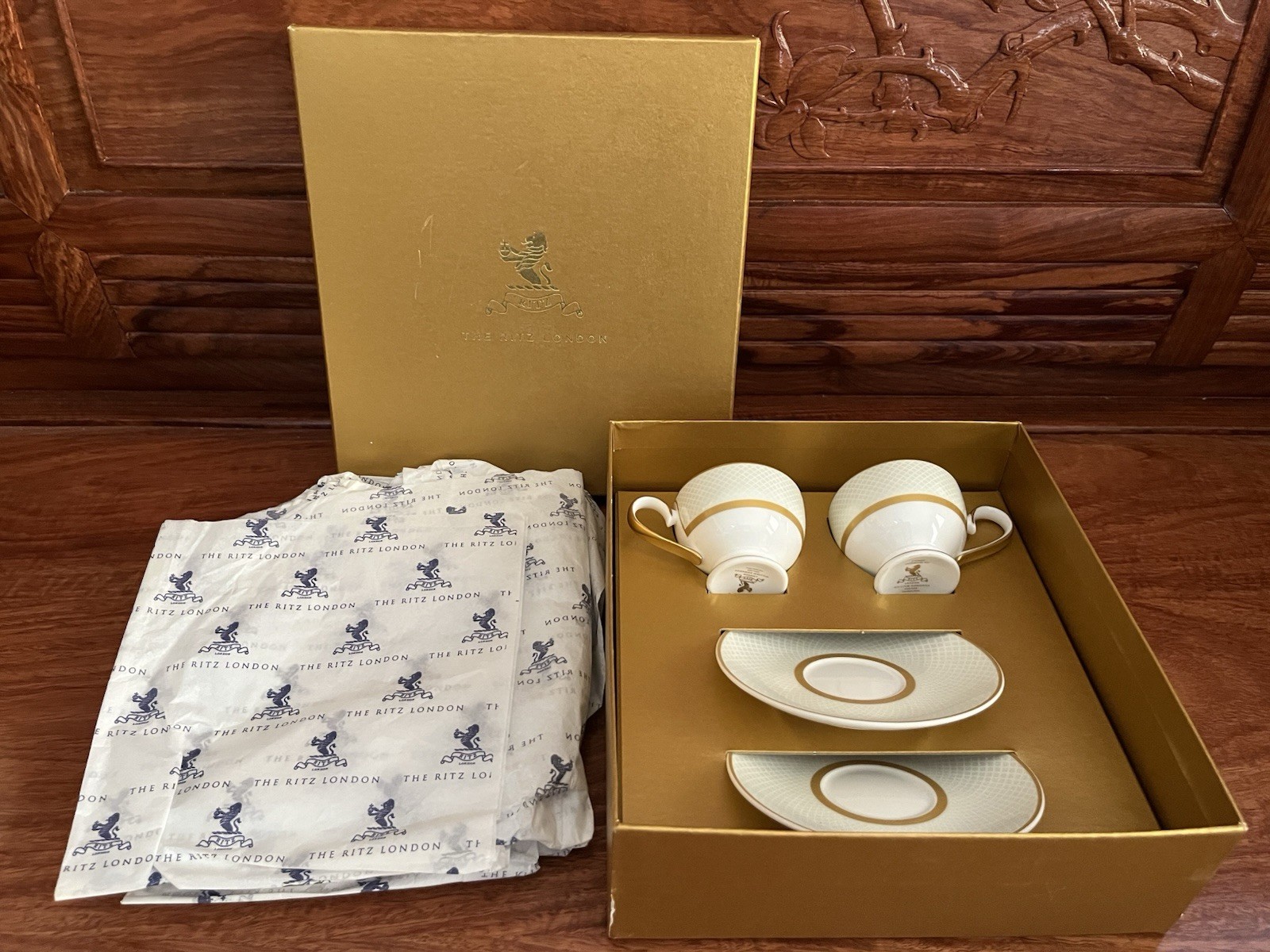 2 Sets William Edwards Espresso Or Tea Cup&Saucer Created For The Ritz London