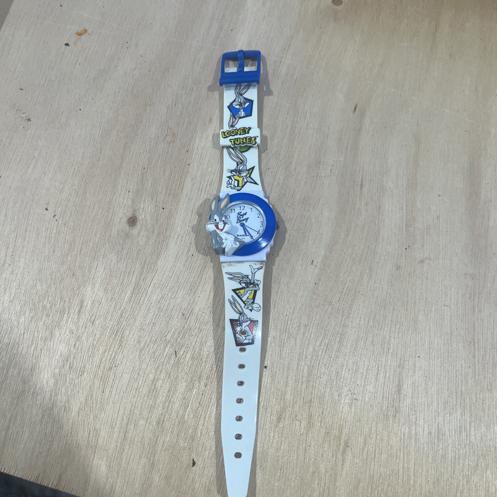 1998 WB Bugs Bunny Looney Tunes Armitron Watch White Band 1998 WB Bugs Bunny Looney Tunes Armitron Watch White Band