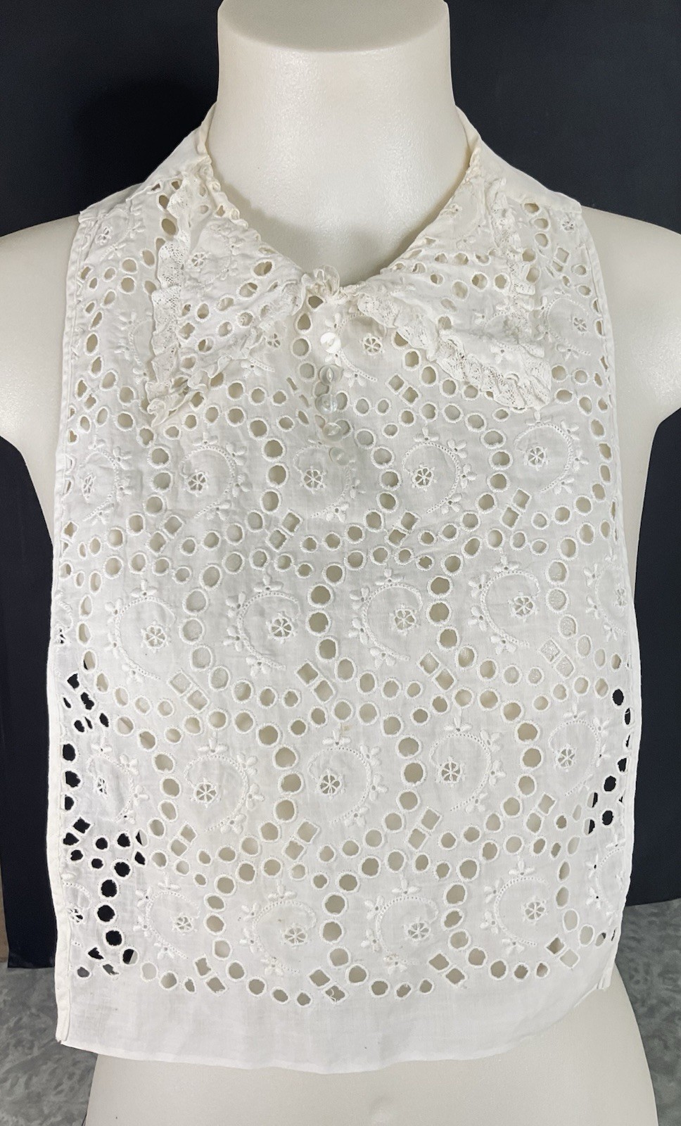 1900s Victorian Collar, Antique Edwardian Bob Panel 1900s Victorian Collar, Antique Edwardian Bob Panel