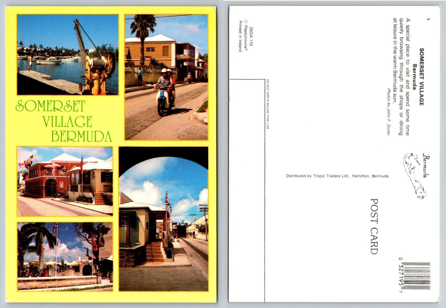 Vintage Plastichrome Postcard: Somerset Village, Bermuda - Multi-View