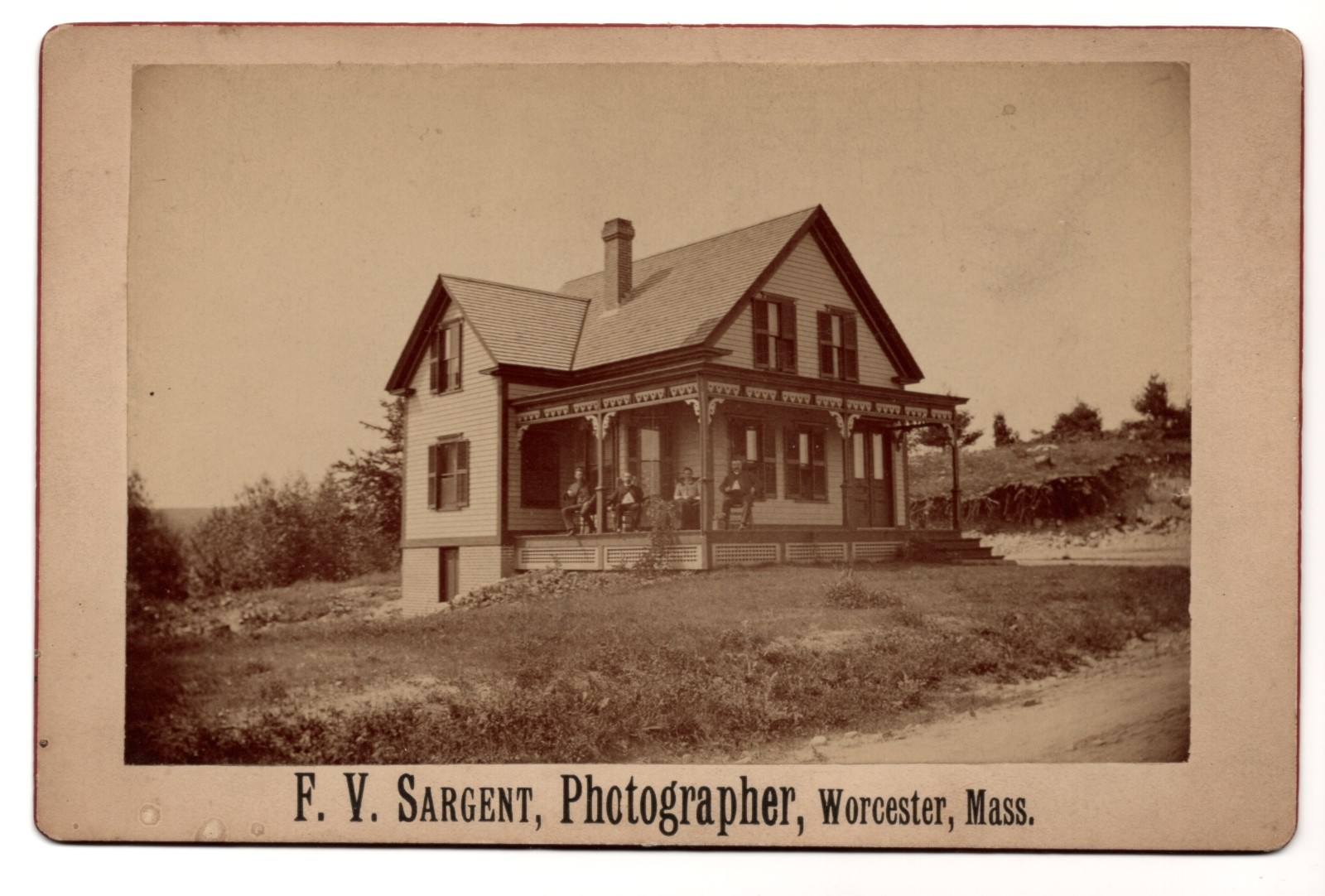 Antique Cabinet Card Photo F.V. Sargent Photographer Worcester Mass Home Antique Cabinet Card Photo F.V. Sargent Photographer Worcester Mass Home