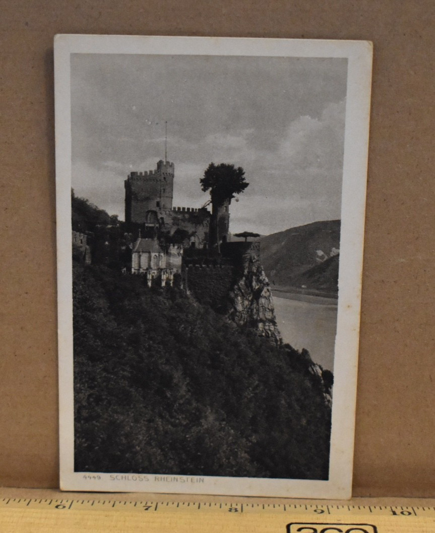 Antique Postcard RPC Real Picture Schloss Rheinstein Castle Germany New