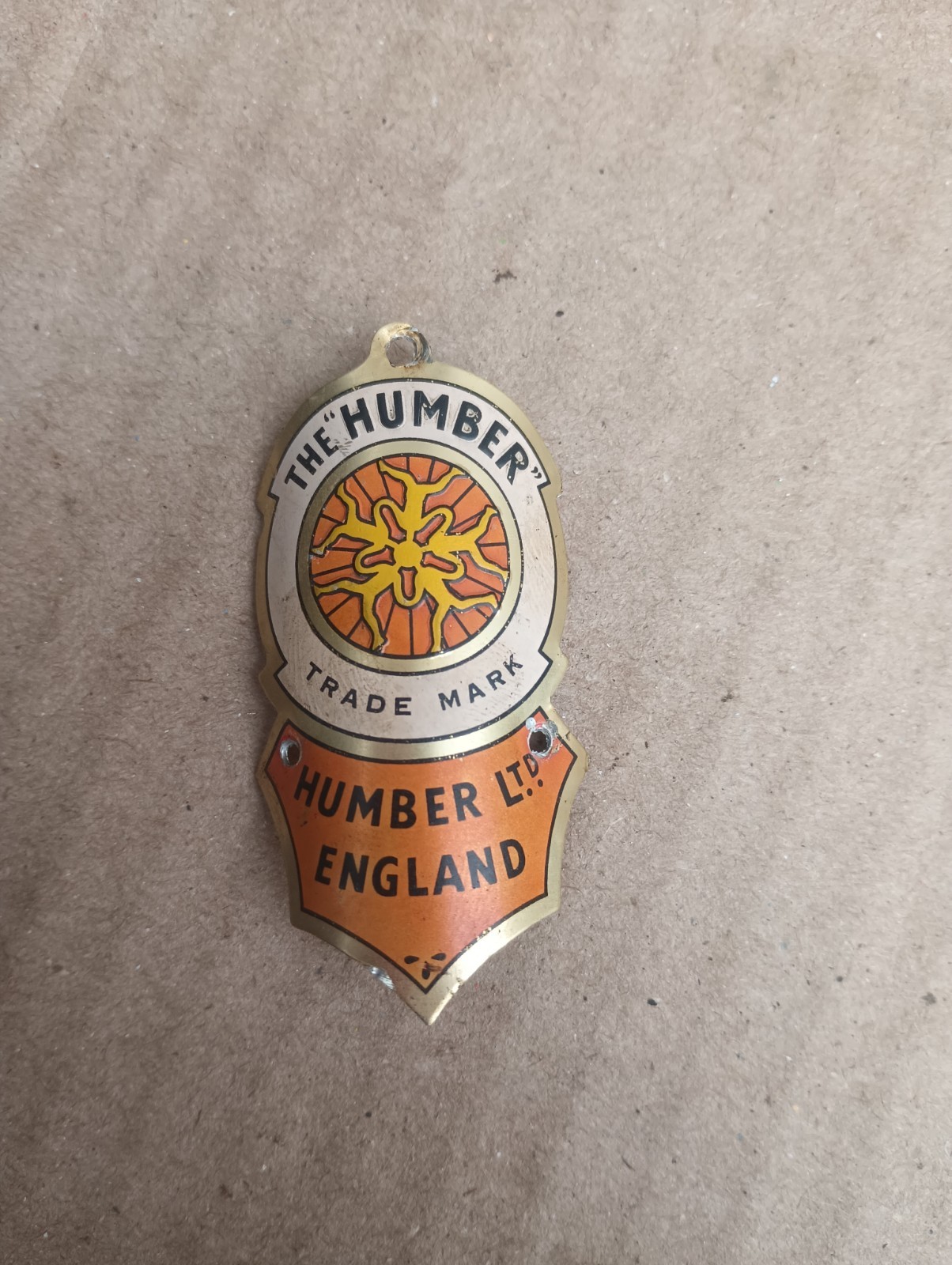 Vintage Humber Bike Head Badge