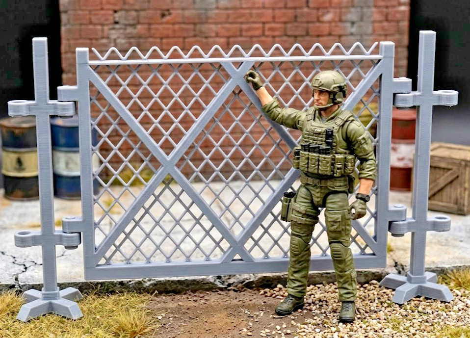 1:12 Scale Modular Wall Fence Chain Link For Star Wars Marvel Gijoe 6 in Figures