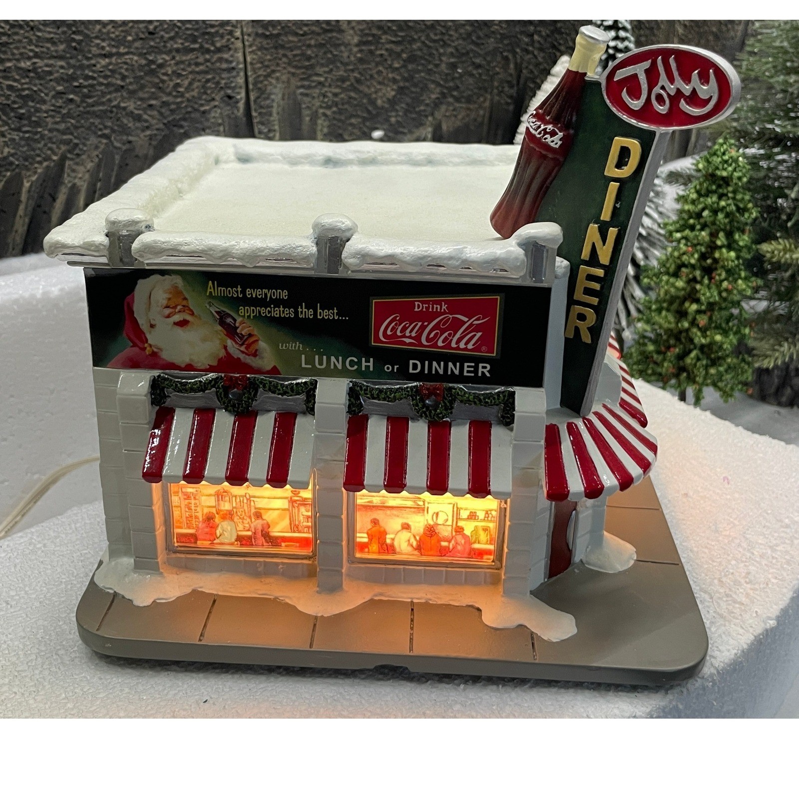 Hawthorne Village Coca-Cola THE JOLLY DINER Holiday Village Lighted 79244 COA