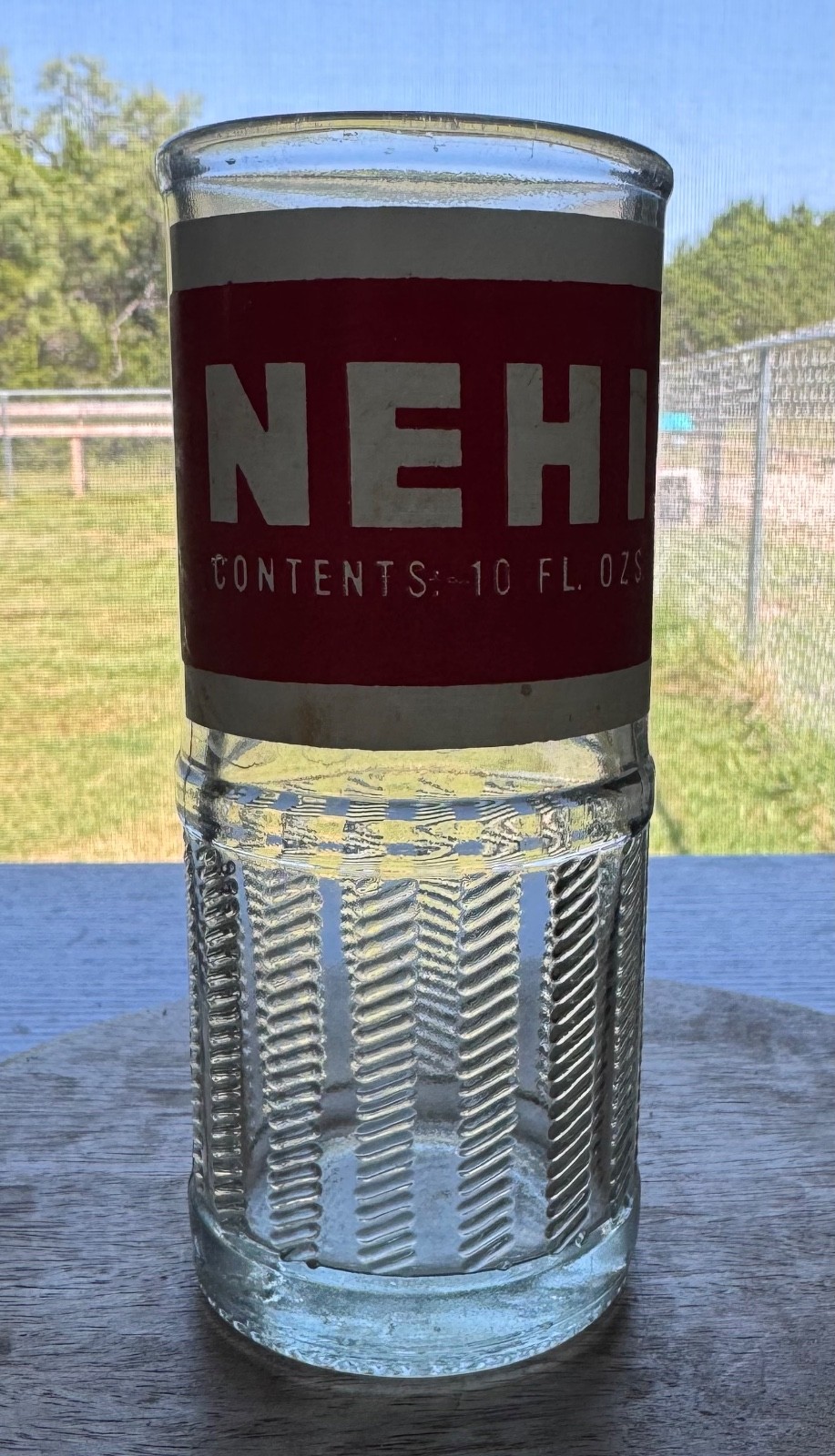 Upcycled Whiskey Glass made from NEHI Bottle, circa 1970 Upcycled Whiskey Glass made from NEHI Bottle, circa 1970