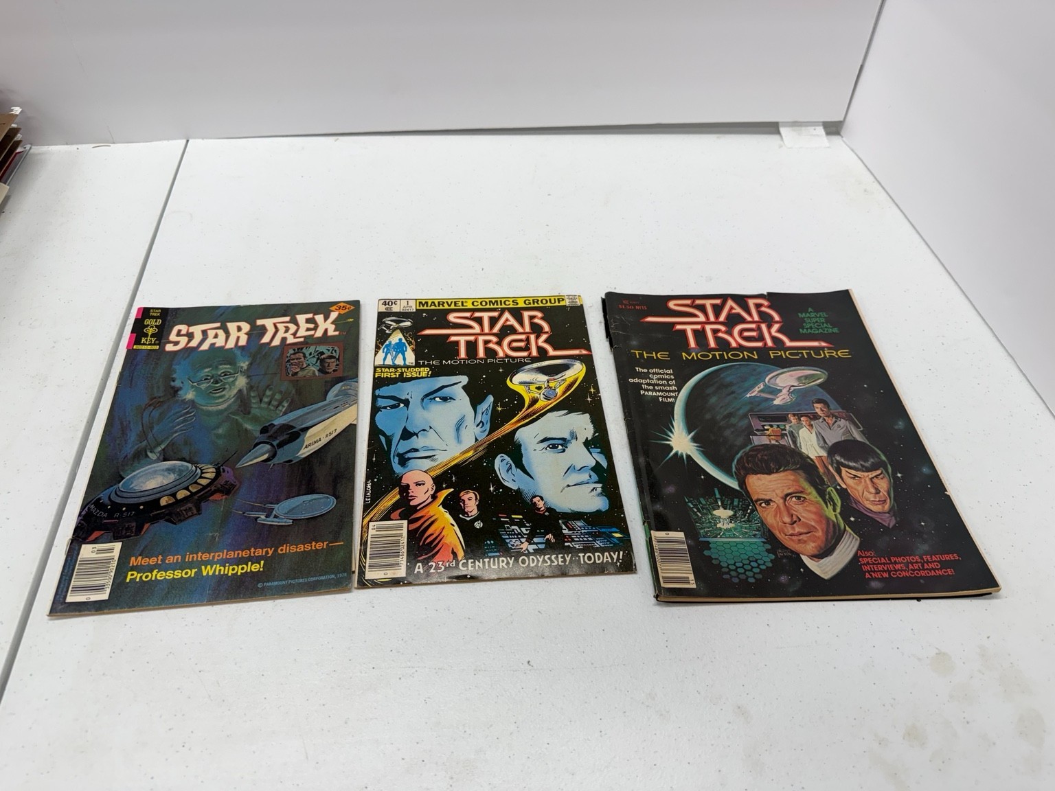 Vintage Star Trek Comic Lot Gold Key Marvel #1 Motion Picture Magazine 1970s
