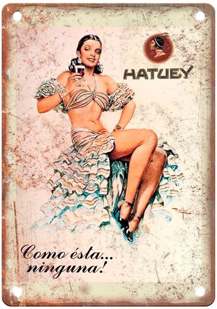 Cerveza Hatuey, Como ésta ninguna, c 1940s Liquor Poster Retro Look Sign E718