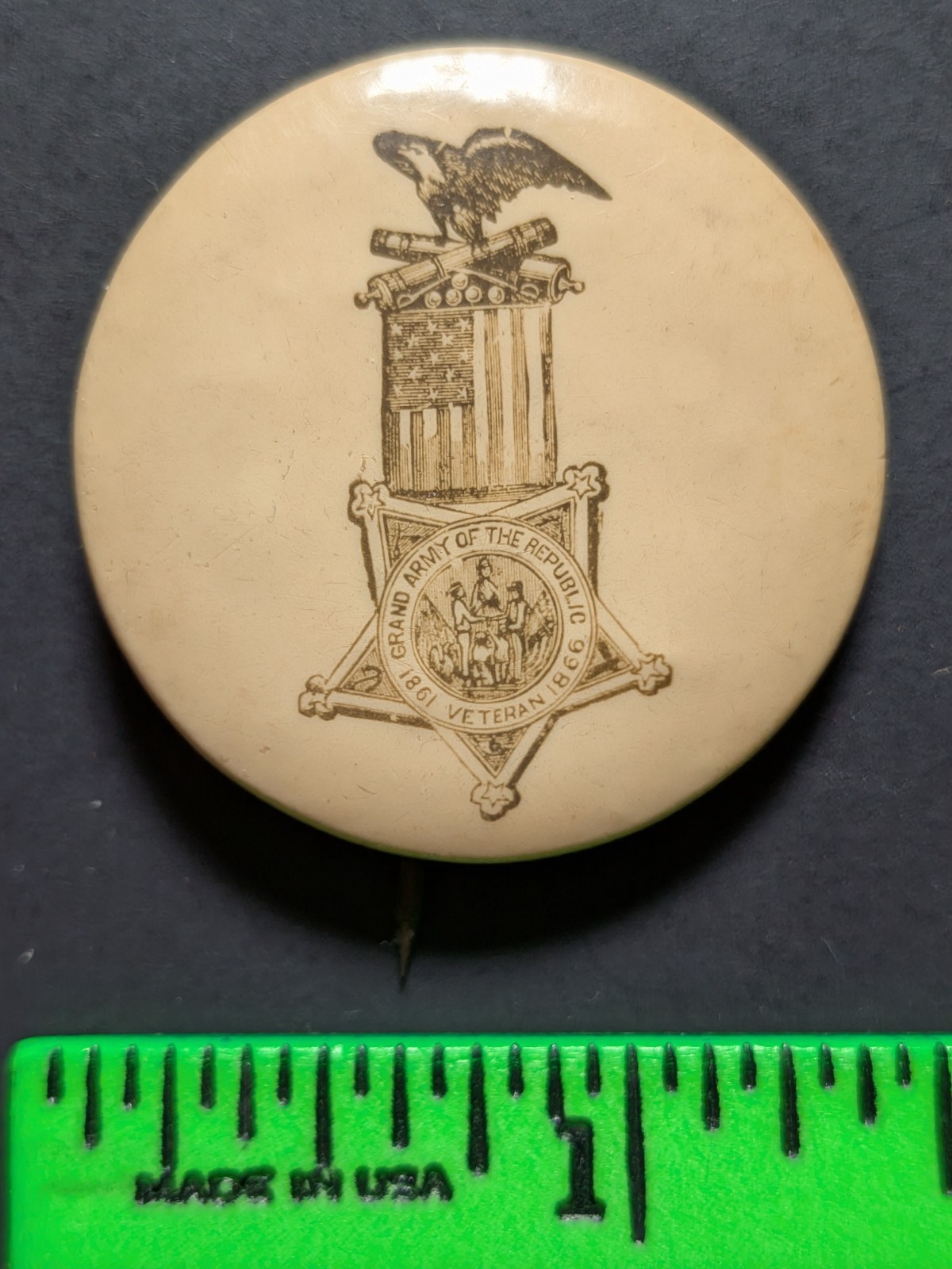 Vintage GAR Grand Army Republic Pinback Pin