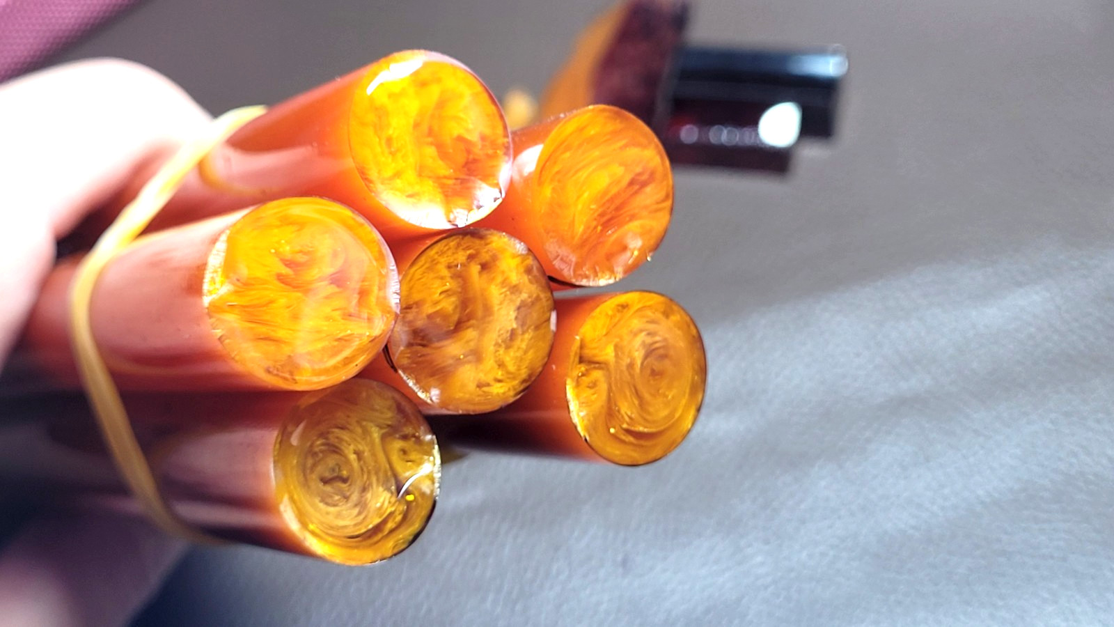 Amber Bakelite Rods Phenolic Resin faturan making prayer beads, rosary, tasbih