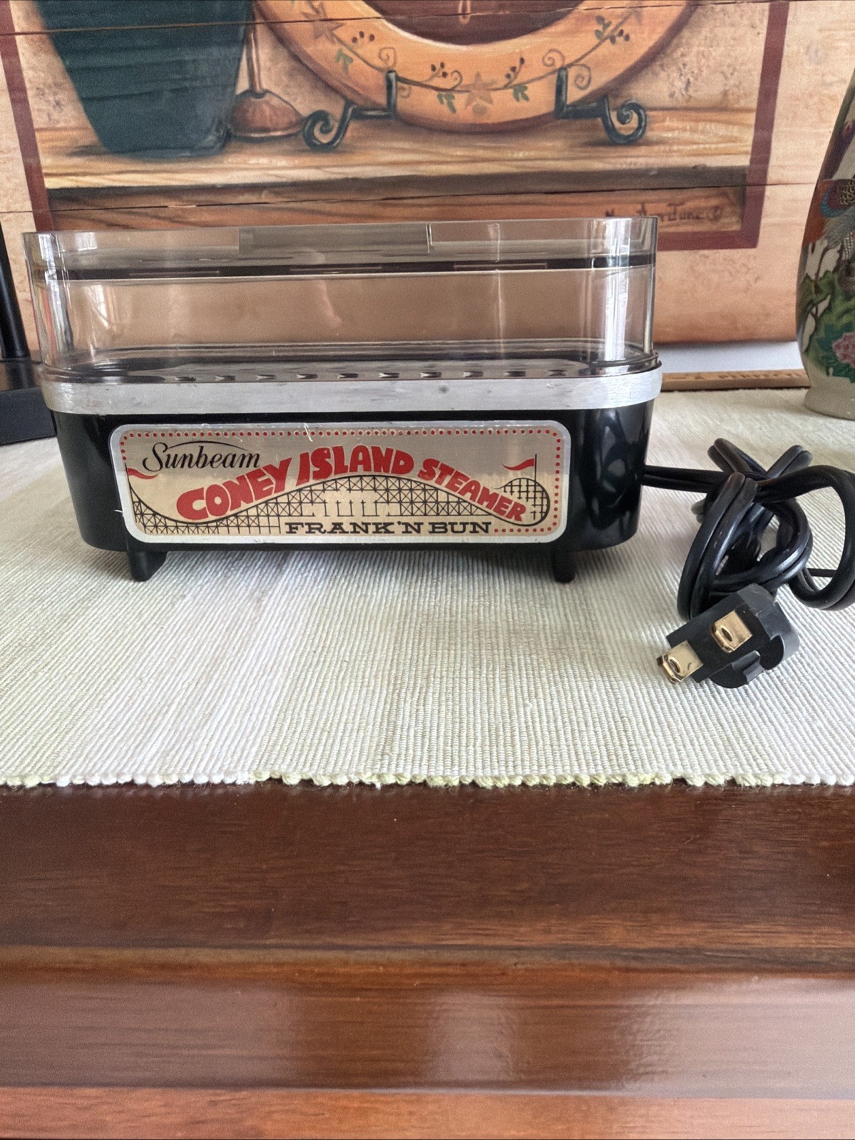 Vintage 1970s Sunbeam Coney Island Frank‘N Bun Hot Dog Steamer - Working