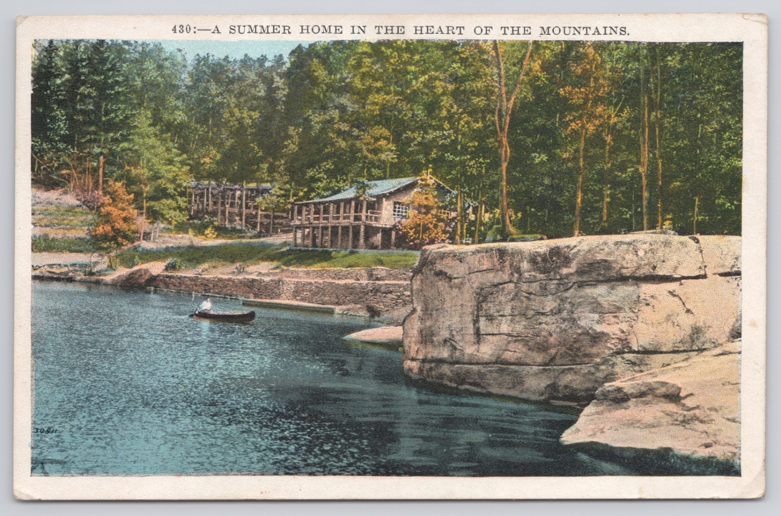 Hendersonville North Carolina A Summer Home in the Mountains Postcard 1930
