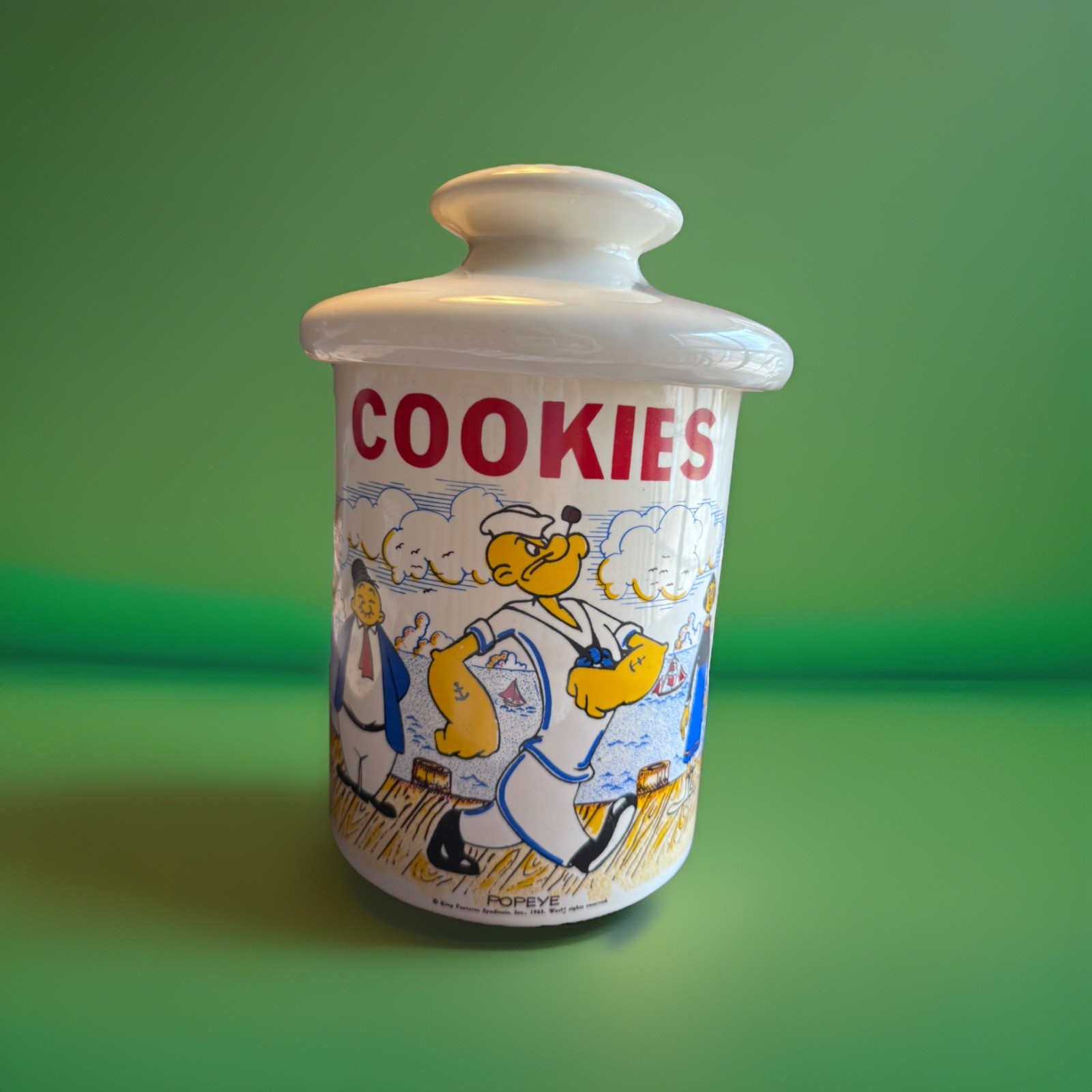 🔥🔥Vintage McCoy 1960’s “Popeye The Sailor Man” Cookie Jar w/lid VGC