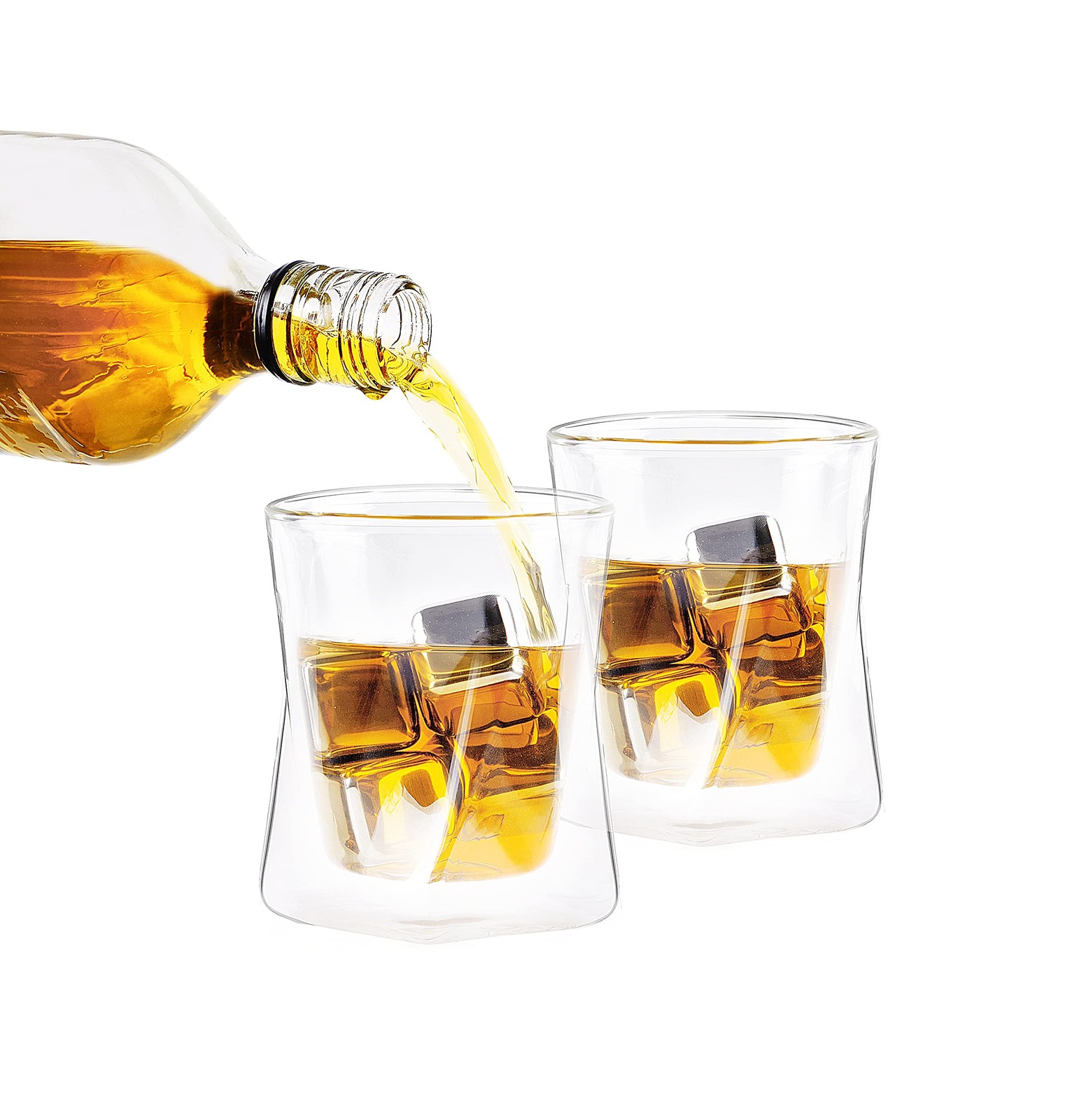 Ozeri Moderna Artisan Series 10 Oz Double Wall Whiskey Set Of 2 Dw10Whsk-2