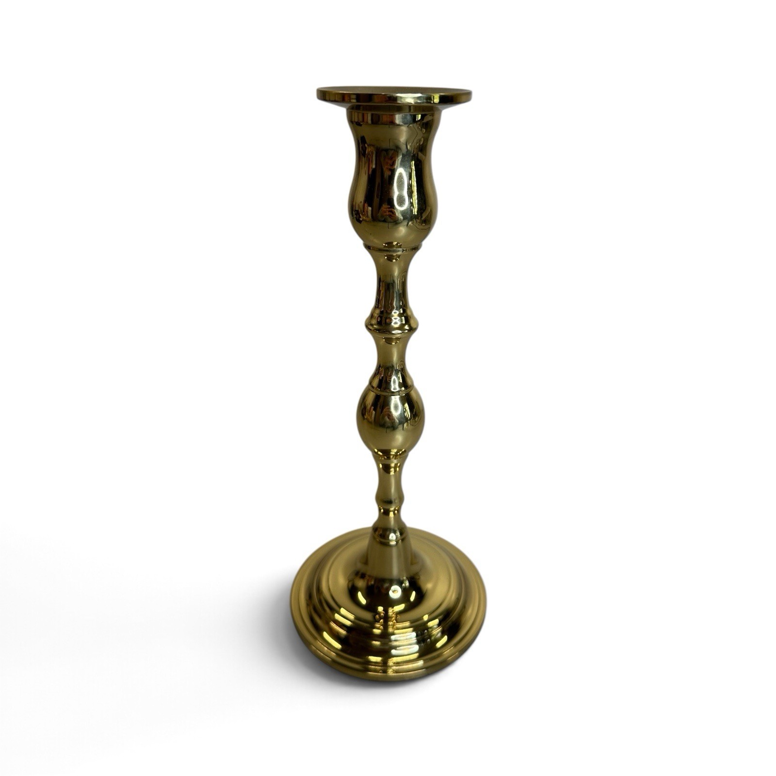 Vintage Brass Taper Candlestick Valsan 9.5” Made In Portugal