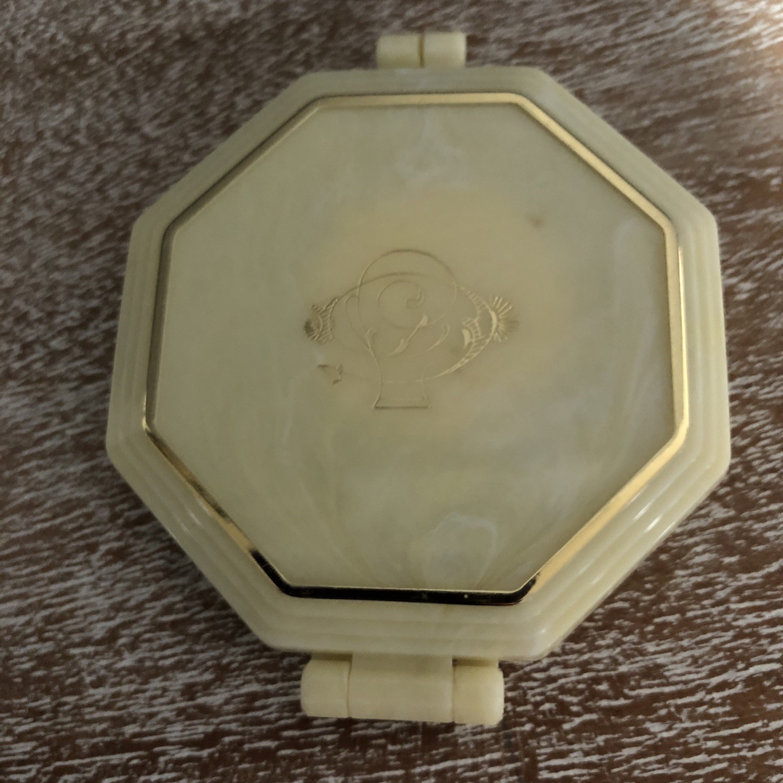 Vintage JANEKE Made in ITALY Double Mirror Gold Purse Mirror #O2